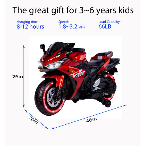Children's Motorcycle 12V - Red